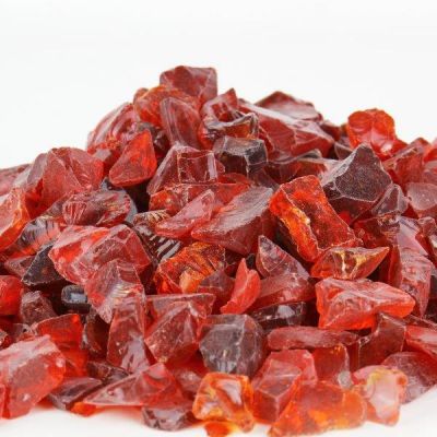 Red Tempered Fire Glass For Firepits, Red Fire Pit Glass Rocks