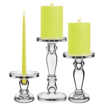 Set of 3 Glass Candle Holder H-5