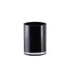 Black Glass Cylinder Vase (H:8" D:6")