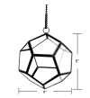 8" Hanging Hydroponic Glass Geometric Dodecahedron Terrarium Candle Holders