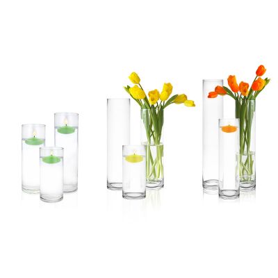 Glasseam 6 inch Small Glass Bud Vases for Flowers Set of 12 Bulk Skinny  Vase for Wedding Table centerpiece