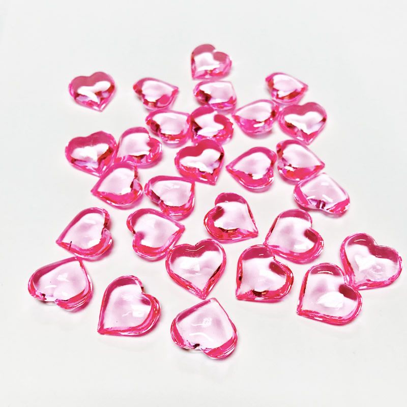1000 Pieces Acrylic Heart Gems Charms Plastic Heart Vase Fillers for