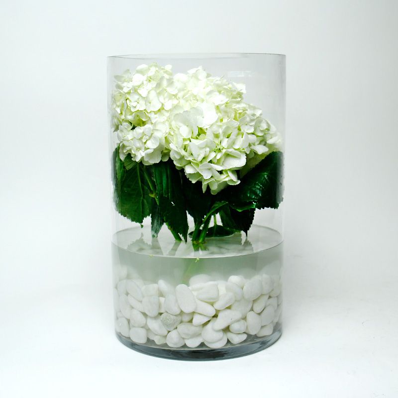 Ø15cm 16"/40cm Cylindrical glass vase SANSA Large flower vase 