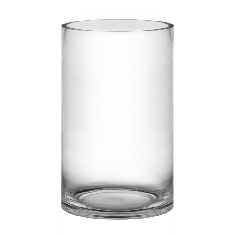 Cylindrical glass vase SANSA 16"/40cm Large flower vase Ø15cm 