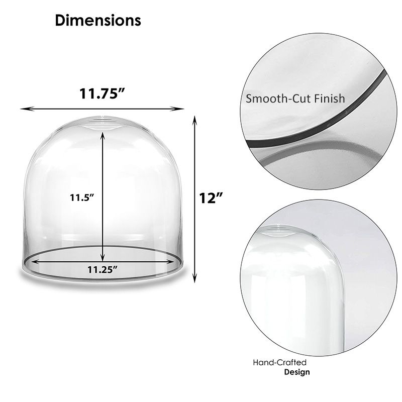 Large Glass Dome Cover Cloche Display Height 50 cm 