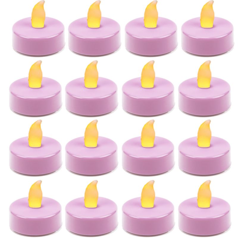 48 PINK flameless Batteries LED TEA LIGHTS ideal candle Vase WEDDING PARTY 