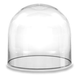 Medium Mouth Blown Glass Display Bell Cover Cloche Dome Centrepiece 20 cm 