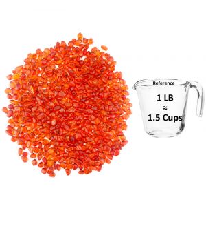 Red Orange Irregular Glass Aquarium Gemstones and Vase Fillers
