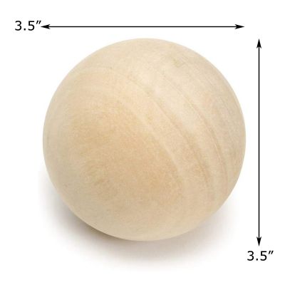 3.5" Decorative Wood Ball for Craft