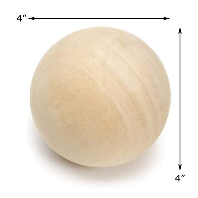 4" Decorative Wood Ball for Craft