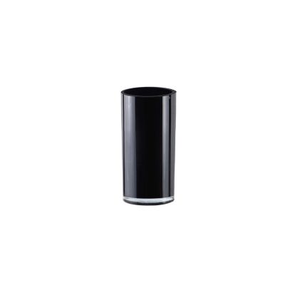 Black Glass Cylinder Vase (H:12" D:6")