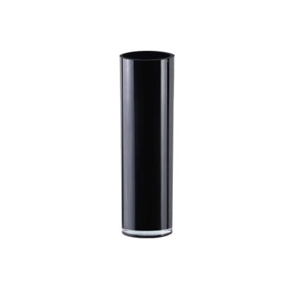 20" Black Cylinder Glass Vase
