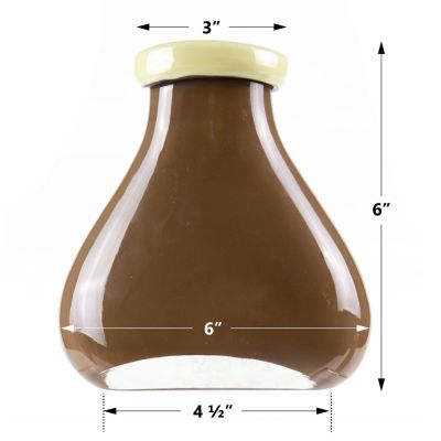 Brown Cute Bottle Vase. H-6.5" D-3.5" Decorative Vase (Free Shipping)