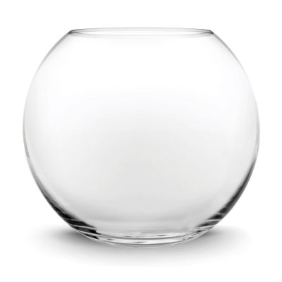15" Clear Glass Bubble Round Shape Bowl 