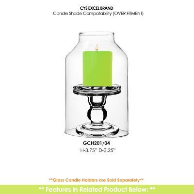 16 pcs Glass Chimney Shade Hurricane Candle Holder 8" x 4.75"