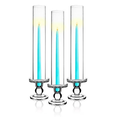 pillar taper glass candle holders