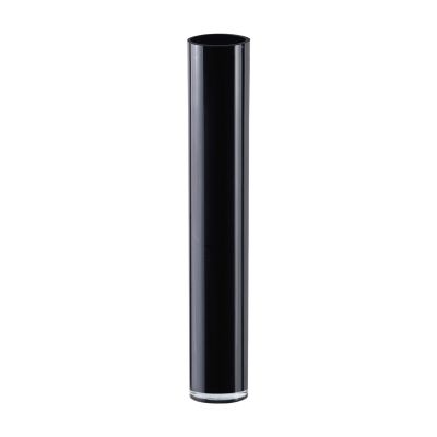 Black Glass Cylinder Vase (H:24" D:4")