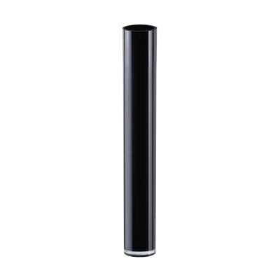 Black Glass Cylinder Vase (H:28" D:4")