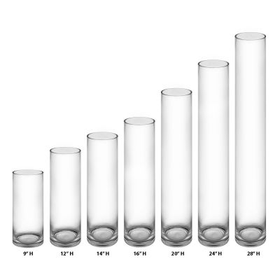 9" Decorative Glass Cylinder Vase