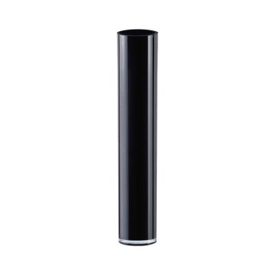 32" Decorative Black Glass Cylinder Vase