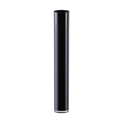 Black Glass Cylinder Vase (H:40" D:6")