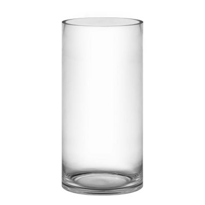 20" Decorative Clear Glass Cylinder Vase