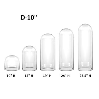 Glass Dome Cloche H-10" to 28", D-10" (Multiple Sizes)