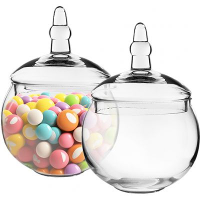 10 Inch Tall Clear Apothecary Jar Candy Buffet Container