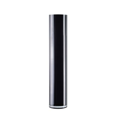 26" Decorative Black Glass Cylinder Vase