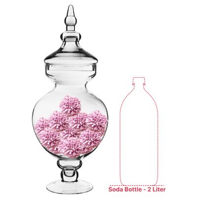 21.5 Inch Tall Clear Apothecary Jar Candy Buffet Container