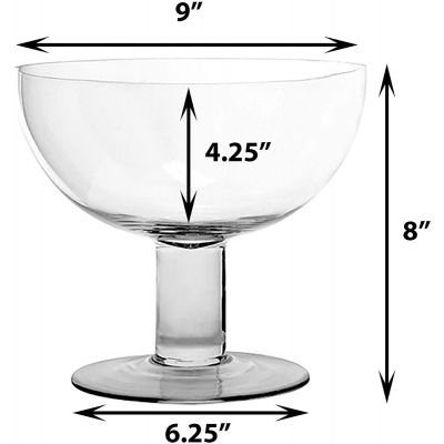 Clear Glass Bubble Bowl (H:15 W:18) (Approx. 14.5 Gal) - Free Shipping