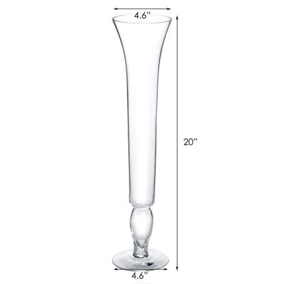 32" Clear Glass Trumpet Wedding Centerpiece Vase