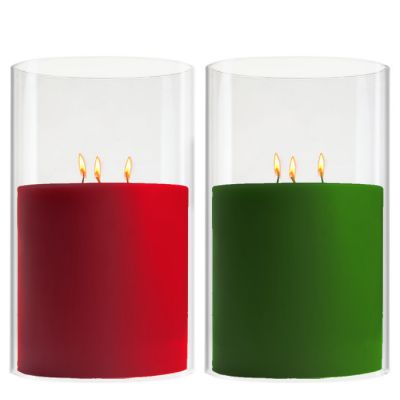 Glass Hurricanes Candle Holder Shade Chimney Tube Sleeve Cover Protector, Opening-6" (Multiple Sizes)