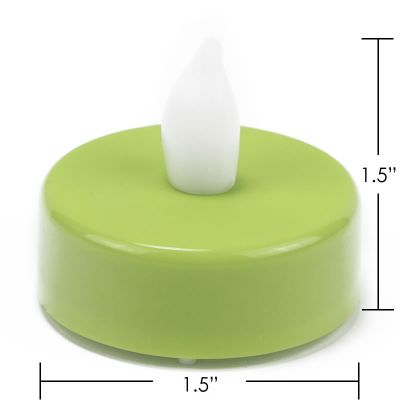 1.5 inch Flameless Green LED Tealight Candles 