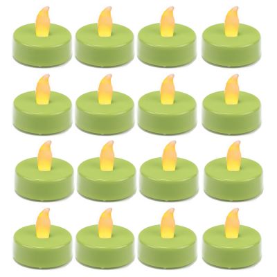 1.5 inch Flameless Green LED Tealight Candles 