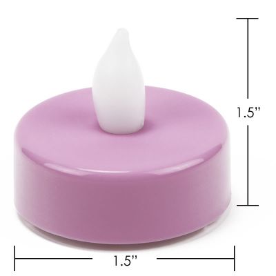 1.5 inch Flameless Pink LED Tealight Candles