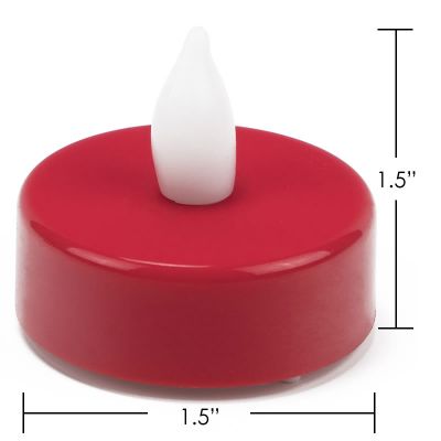 1.5 inch Flameless Red LED Tealight Candles 