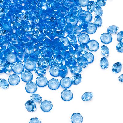 0.75" Light Blue Acrylic Crystal Diamond Gemstone Vase Fillers 