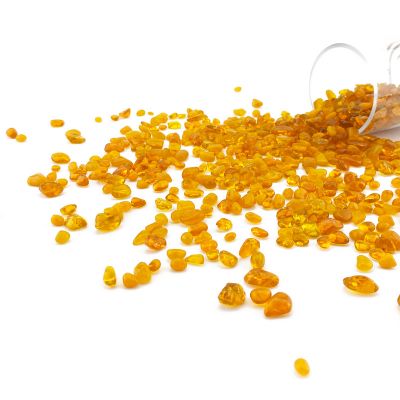 Orange Irregular Glass Aquarium Gemstones and Vase Fillers