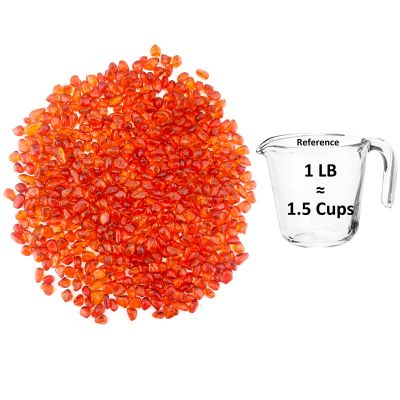 Red Orange Irregular Glass Aquarium Gemstones and Vase Fillers