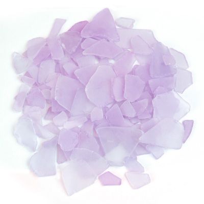 Frosted Violet Flat Sea Glass Vase Fillers