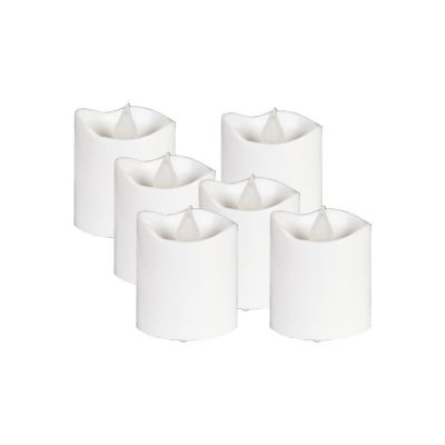 1.6" White LED Flameless Votive Pillar Candle Party Lights