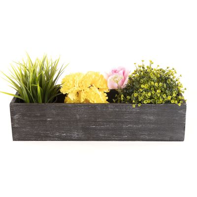 wooden planter rectangle window box