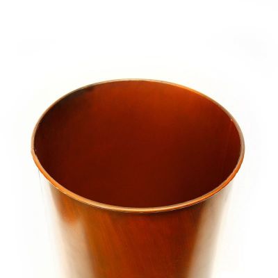 25" Garden Copper Zinc Metal Planter Cylinder Pot Vase