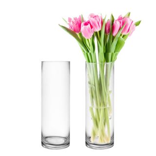 Large Glass Cylinder Flower Vase Candle Holder Centerpieces | Glass ...