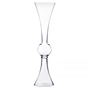 24 x 6 Inch | Glass Clarinet Trumpet Vase | Wedding Centerpiece | Glass ...